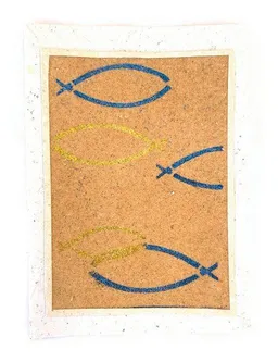 El Puente El Puente Grußkarte "Fisch" | Fair Trade & Handmade aus Palästina – Produktbild 1 von 1