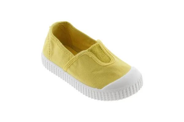 Victoria Victoria vegane Kinder-Schlüpfsneaker – Camping de Lona, Maiz (gelb), – Produktbild 1 von 4
