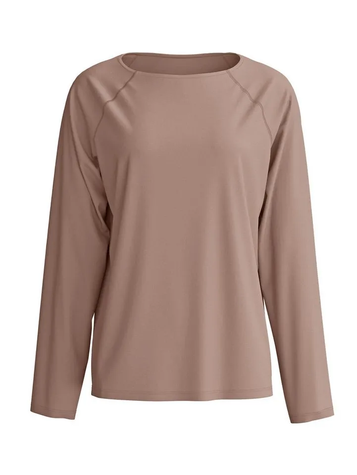 CALIDA CALIDA Langarmshirt Alpine M&M Damen (1-tlg) Heavy Interlock-Qualität, angenehm wärmend, Braun, – Produktbild 1 von 5