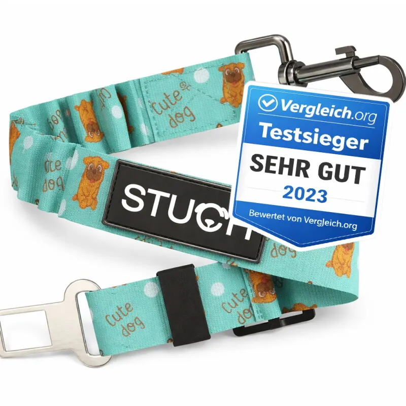STUCH STUCH Universeller Bungee Autogurt für Hunde & Katzen türkis, Türkis, – Produktbild 1 von 2