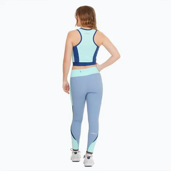 TAO Sportswear TAO Sportswear Kurzes Damen Lauftop Moana mit Reflektoren, Hellblau/dunkelblau, – Produktbild 2 von 2