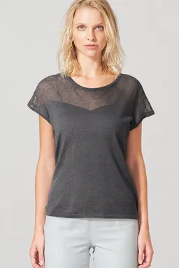 HempAge Hempage Damen vegan Top Mesh Anthrazit – Produktbild 1 von 1