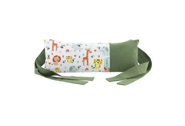 NoWaste Wrapping NoWaste Wrapping Zirbenkissen Baby Kopfkissen Schlafkissen 12 x 32 cm, Olive zoo, – Produktbild 1 von 1