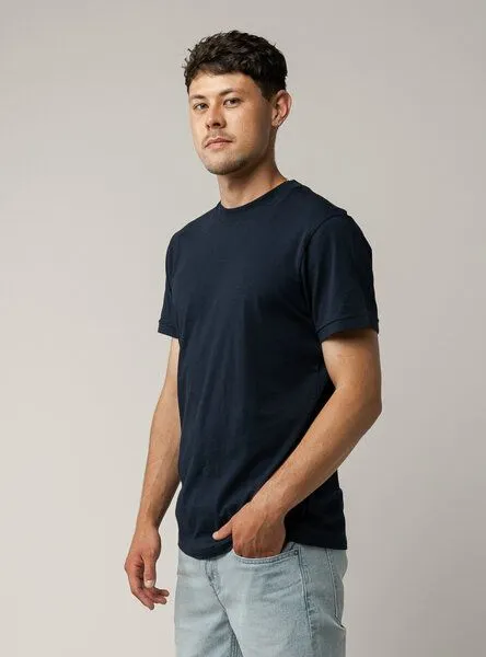MELA Herren T-Shirt AVAN Bundle | von MELA | Fairtrade & GOTS zertifiziert, Schwarz / weiss / navy, – Produktbild 1 von 4