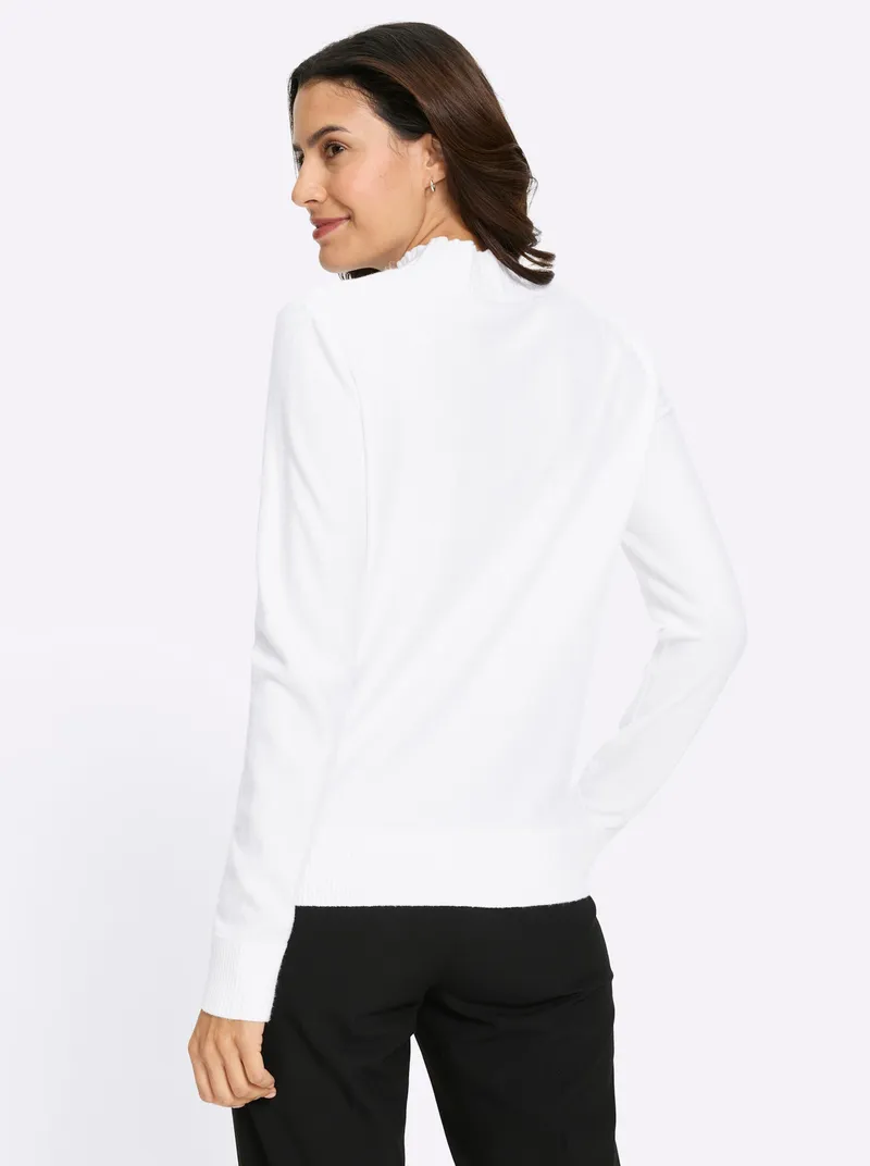 Witt Stehkragenpullover ecru, Ecru, – Produktbild 2 von 2