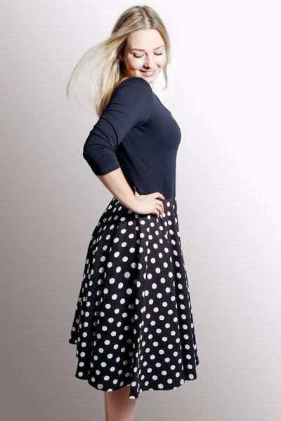 Frija Omina Frija Omina Bio Kleid "Vrida", Schwarz / punkte, – Produktbild 1 von 2