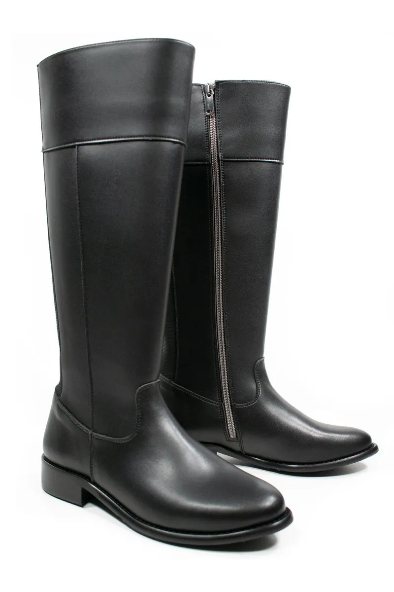 Will's Vegan Store Will's Vegan Store Damen vegan Kniehohe Stiefel Schwarz, Schwarz, – Produktbild 1 von 2