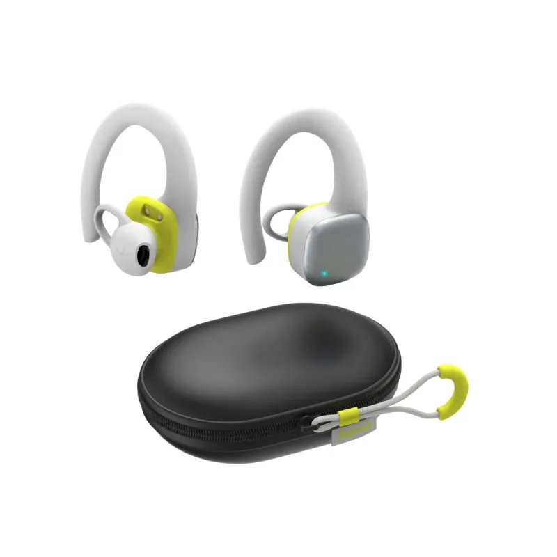 Hama Hama "Bluetooth®-Kopfhörer ""Spirit Athletics"", True Wireless, Ohrbügel, Weiß/Gelb (00184115)" – Produktbild 2 von 5