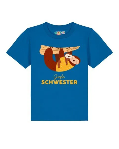 watabout.kids watabout.kids T-Shirt Kinder Faultier Große Schwester, Royal blue, – Produktbild 1 von 2