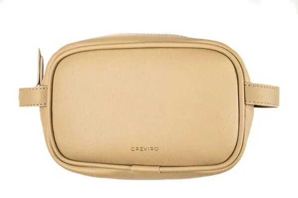 GREVIRO GREVIRO Kulturbeutel "S" aus Kaktusleder (vegan), Beige, – Produktbild 3 von 4