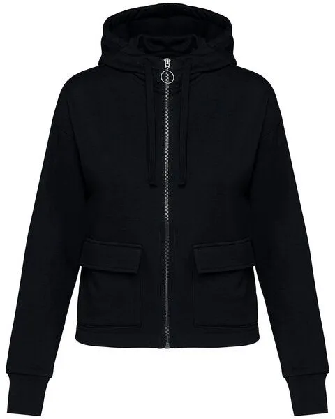 YTWOO YTWOO Green Comfort | Nachhaltige Damen Sweatjacke mit Bio-Baumwolle und recyceltem PET, Schwarz, – Produktbild 2 von 3