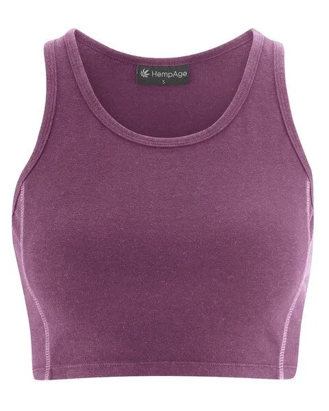 HempAge Hempage Damen Yoga Top Hanf/Bio-Baumwolle, Purple-175, – Produktbild 1 von 4