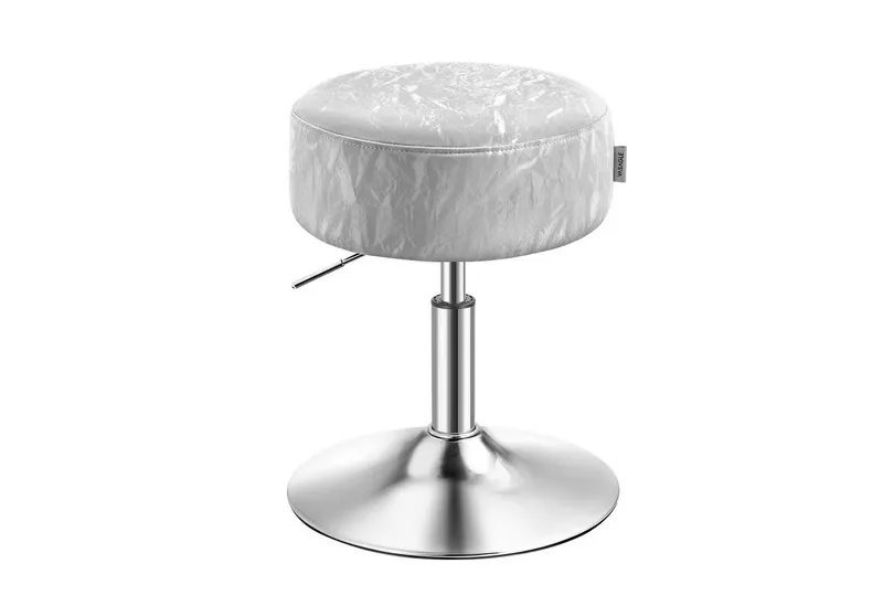 VASAGLE Barhocker Schminkhocker Schminkstuhl höhenverstellbar, 1/2er Set (1 St), für Schlafzimmer, Küche, 360° drehbar, dicke Polsterung, Grau, – Produktbild 1 von 5
