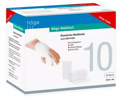 Höga-Pharm HÖGA MUBILAST Fixierbinde 10 cmx4 m o.Cellophan 20 St Binden – Produktbild 1 von 1