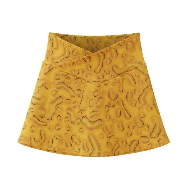 körber mode körber mode Minirock gekreuzter Bund mit integrierter Hose, Bio Jersey, limitiertes Stoffmuster – Produktbild 1 von 2