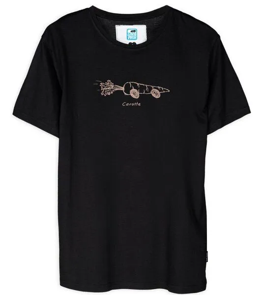 Gary Mash GARY MASH T-Shirt Carotte aus Biobaumwolle, Schwarz, – Produktbild 1 von 4