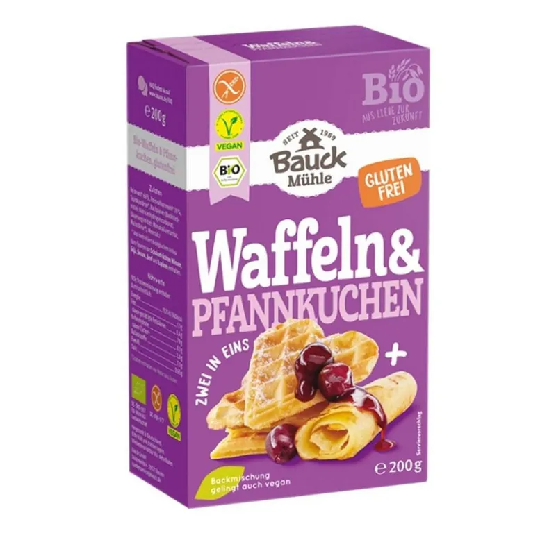 Bauck Mühle Fertiggericht Dessert-Mix - Waffeln & Pfannkuchen 200g – Produktbild 1 von 1