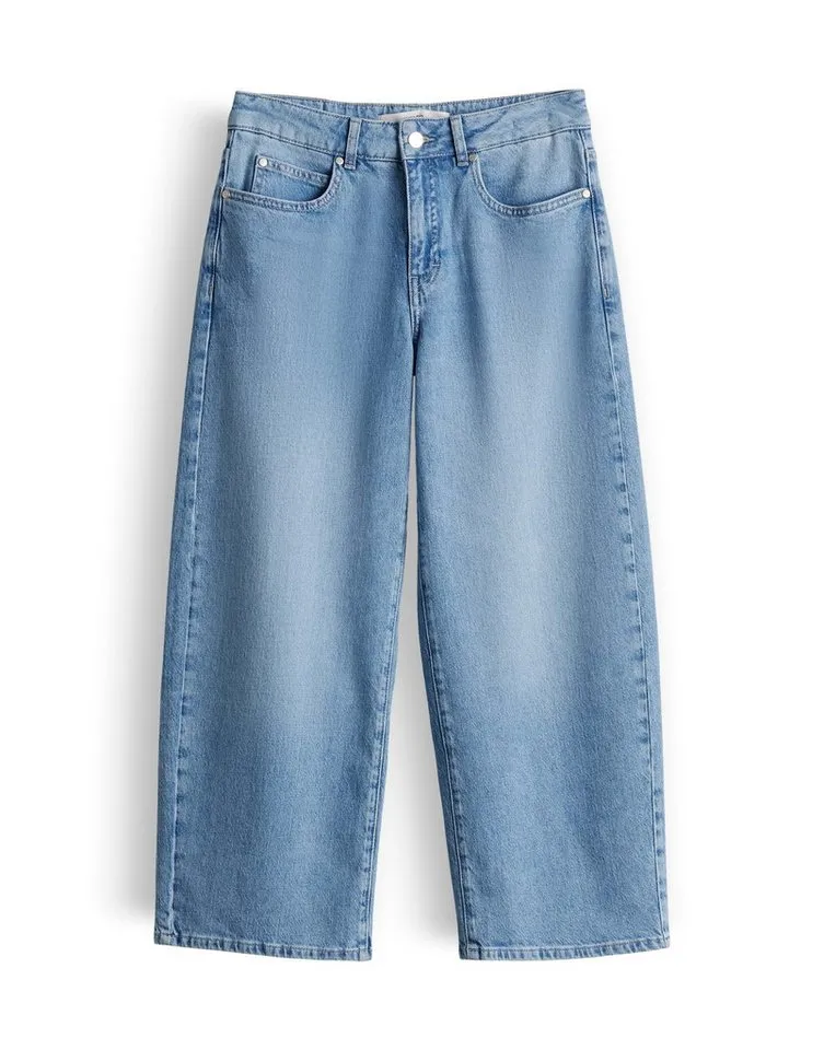 someday Relax-fit-Jeans Corah curved aus Lyocell-Denim Cropped mit Crinkle-Effekt für moderne Styles, Blau, – Produktbild 2 von 5