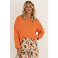 N z Näz Damen vegan Pullover Sofie Orange – Produktbild 1 von 1