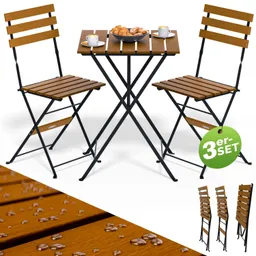 Casaria® Garten-Sitzgruppe 3-tlg Akazienholz FSC®- zertifiziert – Produktbild 1 von 1