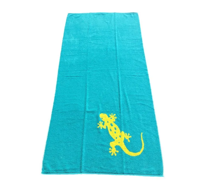 Trend Trend Strandtuch Strandlaken Geco Türkis Lime, Jacquard-Walkfrottee (1-St), Strandtuch, Badetuch, Handtuch, Grün, – Produktbild 1 von 2
