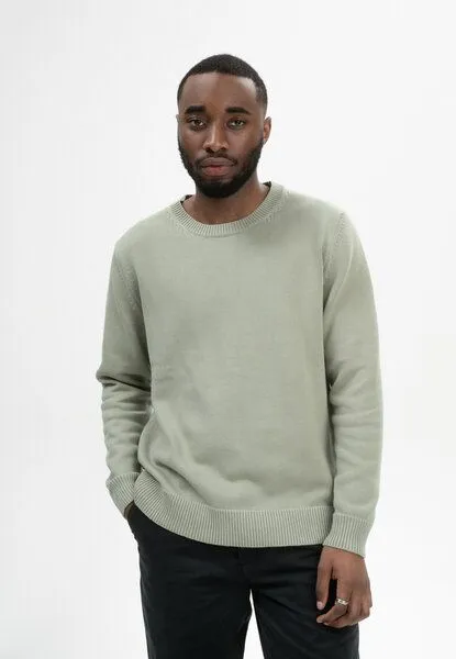 MELA MELA Strickpullover Style CHARUN aus 100% Bio-Baumwolle, Green clay, – Produktbild 1 von 4