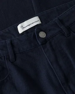 KnowledgeCotton Apparel KnowledgeCotton Apparel Damen vegan Hose Gale Regular Twill Night Sky Blau – Produktbild 1 von 1