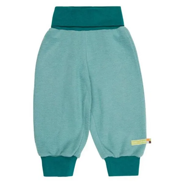 loud + proud loud + proud Babys & Kinder Hose Wollfleece, GOTS-zertifiziert, Oregano (petrol / türkis), – Produktbild 1 von 2