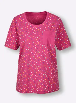 wäschepur Schlafanzug-Shirt fuchsia-bedruckt – Produktbild 1 von 1