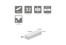 Egger Egger Laminat NatureSense* EL2831 Elton Eiche weiss, (8mm, 1,995qm), Praktisch & Pflegeleicht – Produktbild 1 von 1
