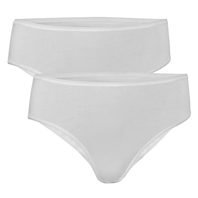 Living Crafts Living Crafts - Damen Slip, 2er-Pack (95% Bio-Baumwolle; 5% Elasthan), Weiß, – Produktbild 1 von 2