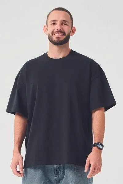 COREBASE COREBASE Oversized TShirt - Heavyweight - 300 g/m², Schwarz, – Produktbild 2 von 4