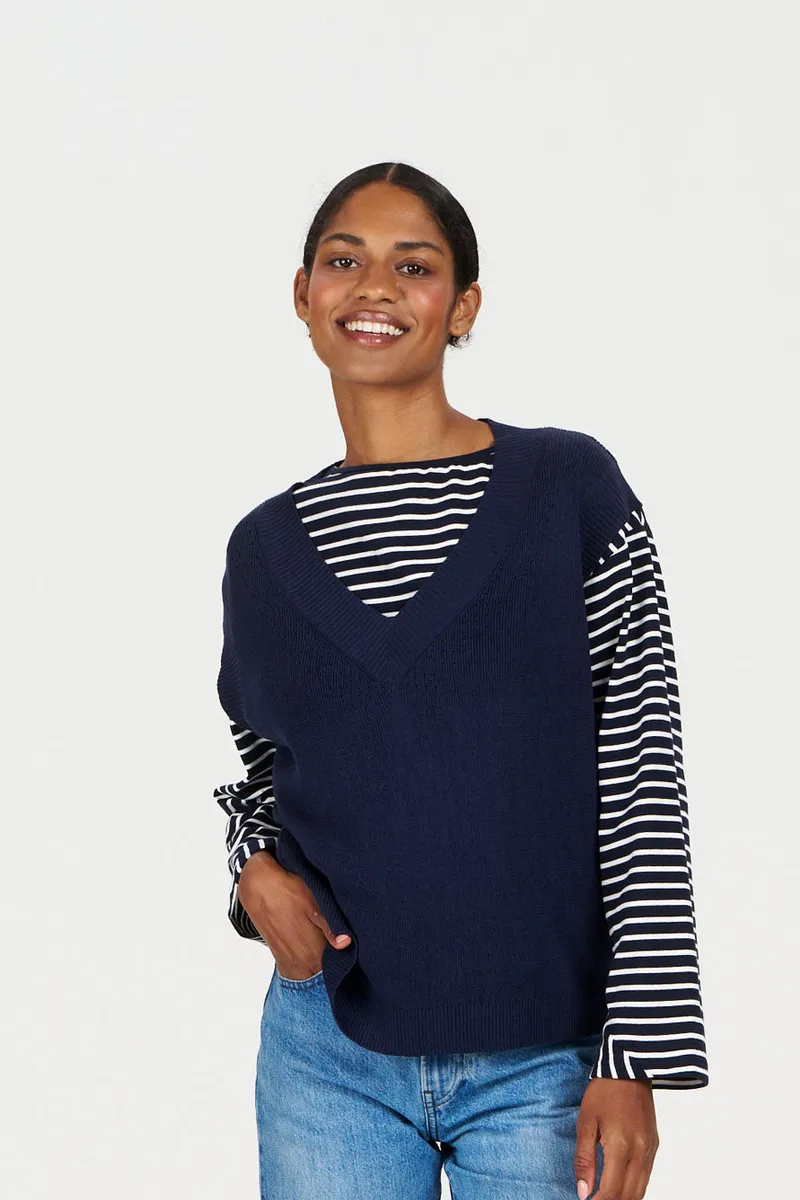 KOMODO KOMODO Damen vegan Weste Sander Navy, Extra dunkelblau, – Produktbild 1 von 2