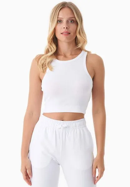 ORGANICATION ORGANICATION SONNIA | Cropped Rib Top aus Bio-Baumwolle, White, – Produktbild 1 von 4