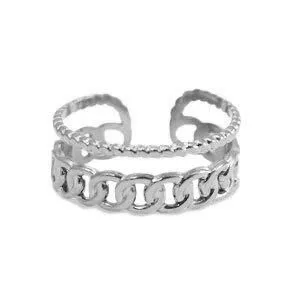 ELEKTROPULLI Größenverstellbarer Ring Ø17mm von Elektropulli, Silber, – Produktbild 2 von 8
