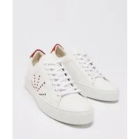 NINE TO FIVE NINE TO FIVE #gràcia - minimalistischer Allround-Sneaker aus leichter Microfaser, White cherry, – Produktbild 1 von 1