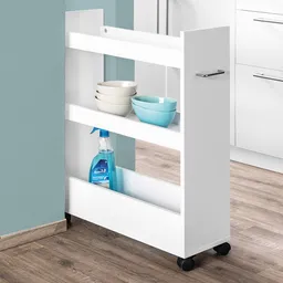 Kesper Kesper Nischenregal mit Ablage auf 4 Rollen – Produktbild 1 von 1