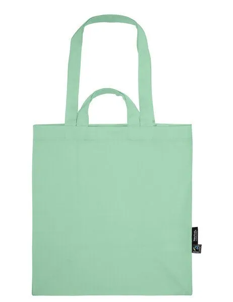 Neutral Neutral Baumwolltasche Einkaufstasche Shopper Kurze und Lange Henkel, Dusty mint, – Produktbild 2 von 2