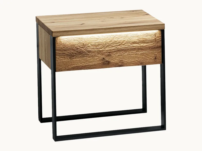 allnatura Nachttisch "Fira" | ohne Beleuchtung | H45xB45xT35 cm, Naturholz, – Produktbild 2 von 2