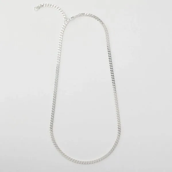 BELLYBIRD Jewellery BELLYBIRD Jewellery PANZERKETTE - zarte Flachpanzerkette, längenverstellbar, 925 Silber, Silber, – Produktbild 4 von 7
