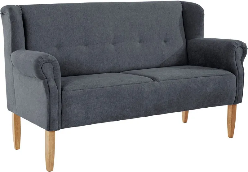 Home affaire Küchensofa Moro Couch mit Federkern, bequem, Breite, in verschiedenen Stoffe und Farben, Grau, – Produktbild 3 von 5