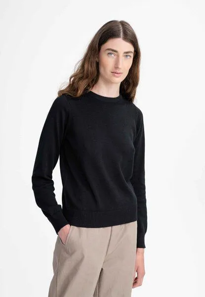 MELA MELA Feinstrick Pullover Dhana, Schwarz, – Produktbild 1 von 4