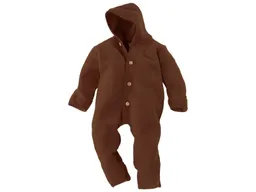 Engel natur Engel Natur Baby Kapuzenoverall Bio-Merinowolle Fleece melange-zimt Gr. 62/68 – Produktbild 1 von 1