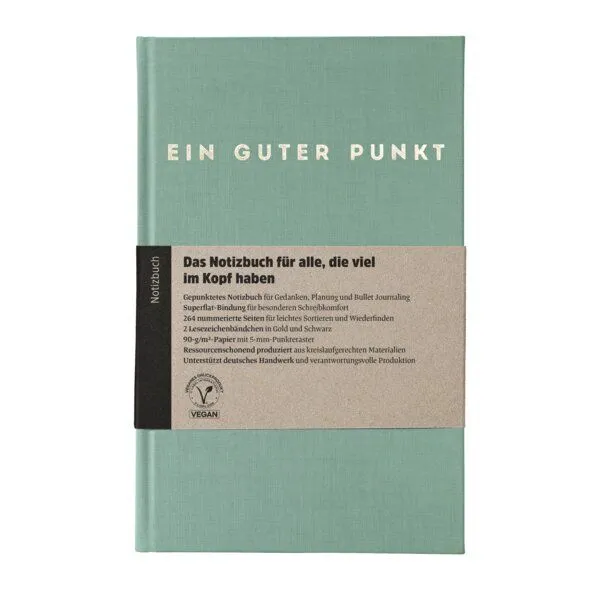 Ein guter Plan Ein guter Plan Ein guter Punkt – Der ökologische Bullet-Planer, Seegrün, – Produktbild 1 von 5