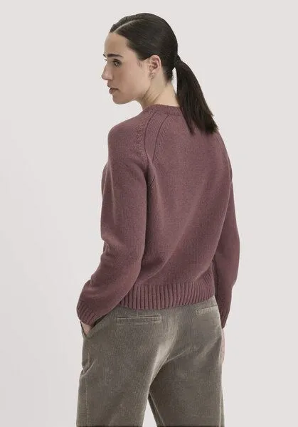 hessnatur hessnatur Strick Pullover Relaxed aus Wolle mit Bio-Baumwolle, Wildrose, – Produktbild 2 von 4