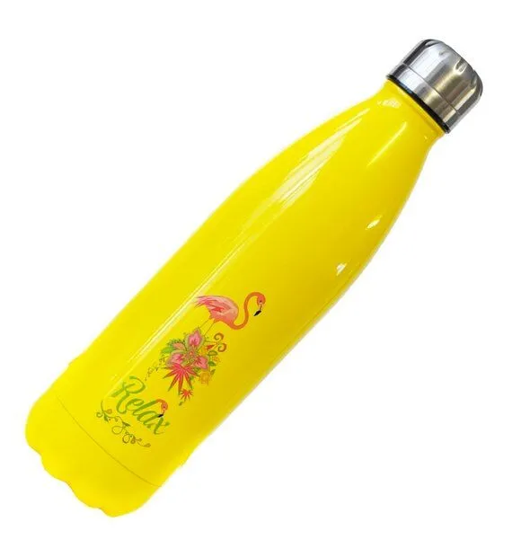 Dora's Dora's Dora’s Edelstahl-Thermoflasche "Flamingo" (500ml) – Cooles Design & Doppelwandig – Produktbild 2 von 3
