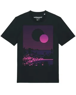 watapparel watapparel T-Shirt Unisex Sun and Moon Skyline – Produktbild 1 von 1