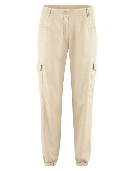 HempAge HempAge Sportliche Cargohose Damen Hanf/Biobaumwolle, Gobi(beige), – Produktbild 1 von 4