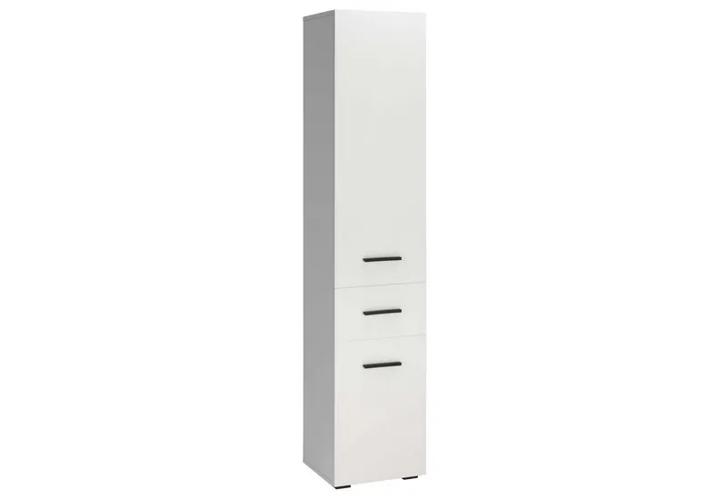 welltime Hochschrank Skara 3 verstellbaren Einlegeböden hinter den Türen, Breite 38cm, Höhe 180cm, Weiß, – Produktbild 1 von 3