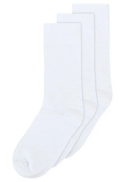MELA MELA Basic Socken 3 Paare aus 100% Bio-Baumwolle, Weiss, – Produktbild 1 von 1